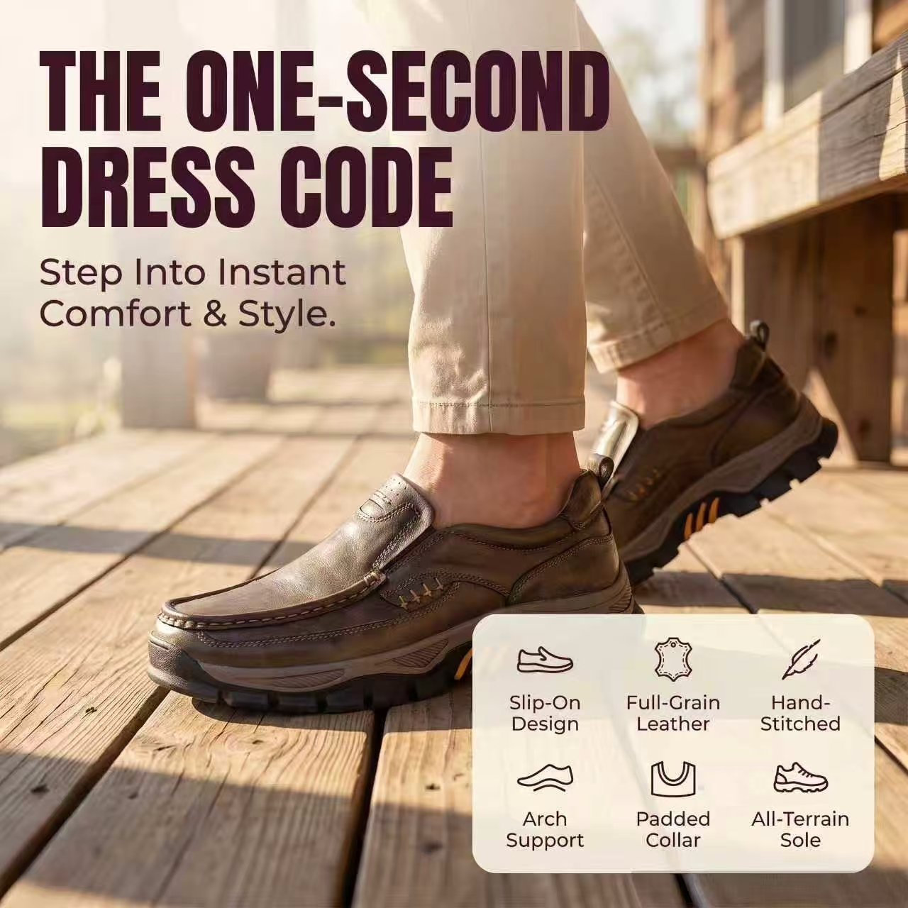 ⏰Last Day!45% OFF 🔥VELTOE® Men's Genuine Leather Walking Shoes