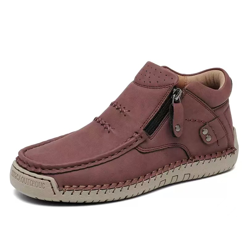 ⏰Last Day! 50% OFF 🔥Men's Handcrafted Genuine Leather Boots with Arch Support & Wide Toe Box
