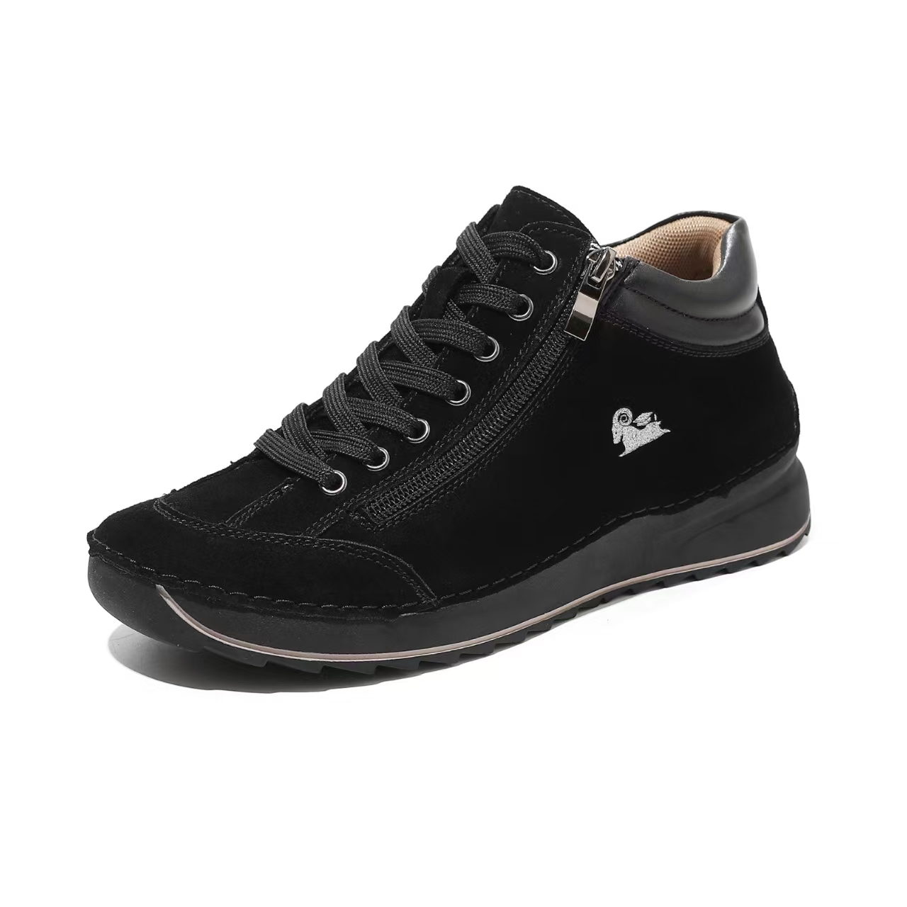 ⏰Promotion -45% OFF🔥TREKER®Women's Matte Leather Double Zip Mid Top Walking Shoes