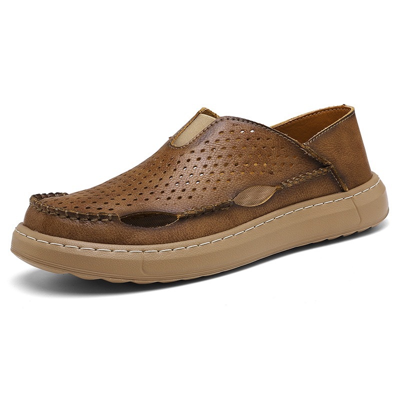 GARB Men's Handmade Cowhide Breathable Loafers