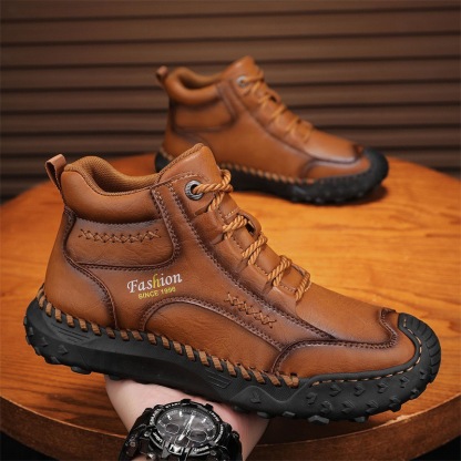 mens handmade genuine leather orthopedic comfortable walking boots