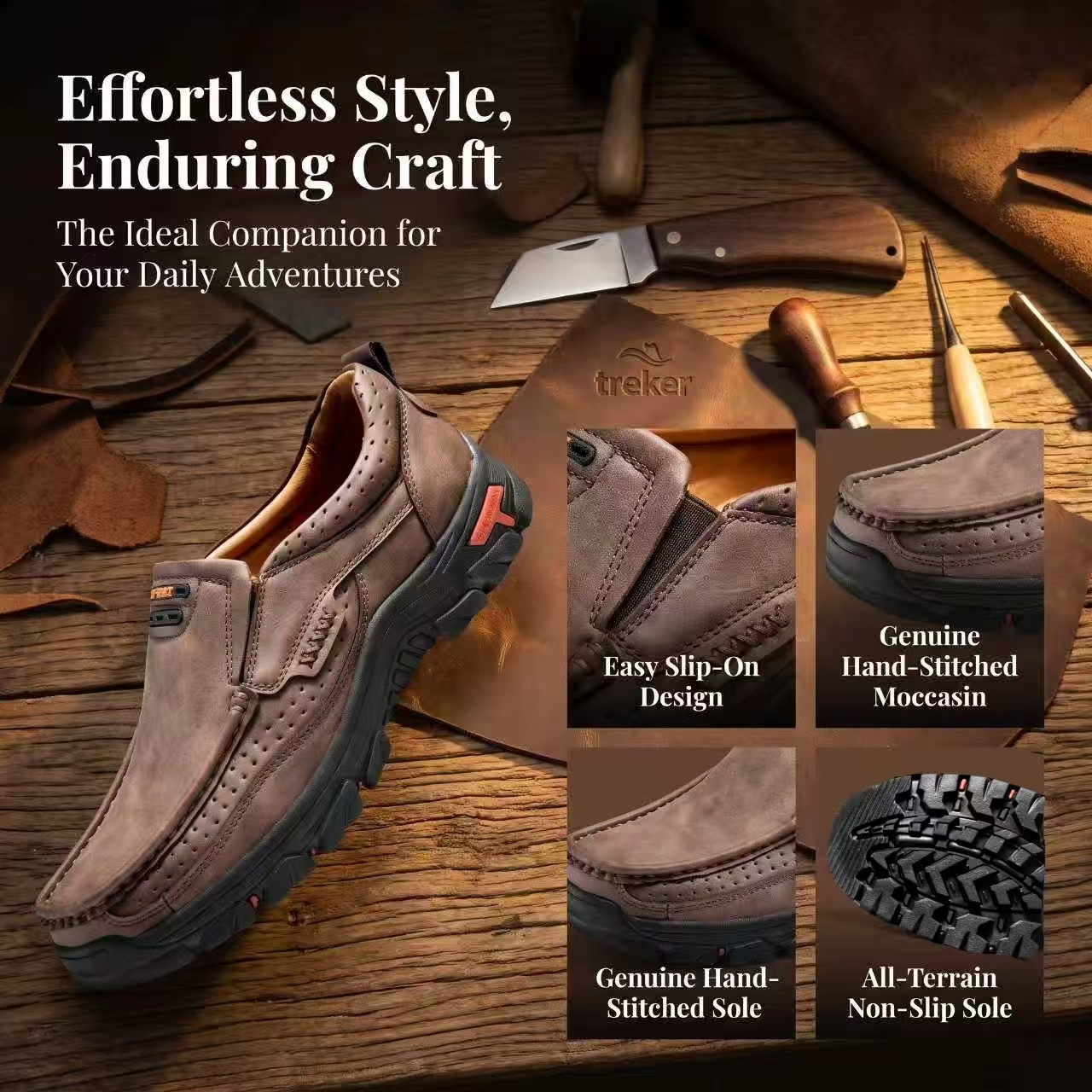 ⏰Last Day! 45% OFF 🔥TREKER®Outdoor Air Cowhide Loafer
