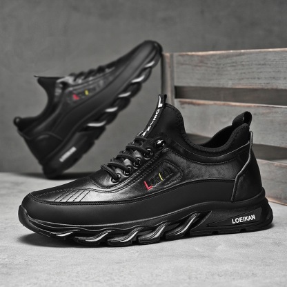 Mens Genuine Leather Orthopedic Sneakers 