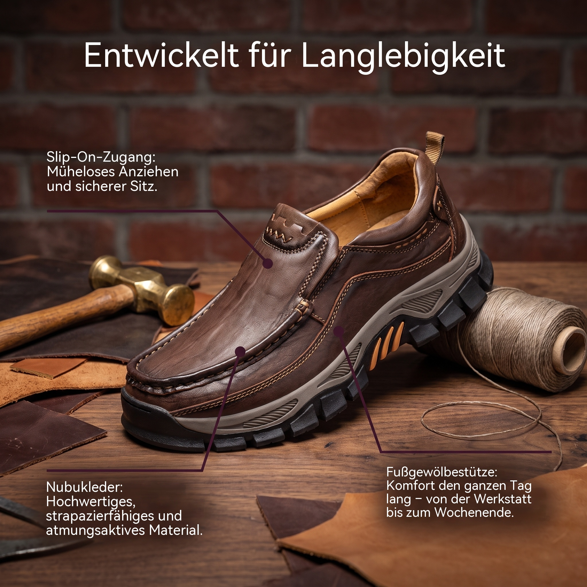 ⏰Last Day!45% OFF  VELTOE® Men's Handmade Genuine Leather Orthopedic Walking Shoes