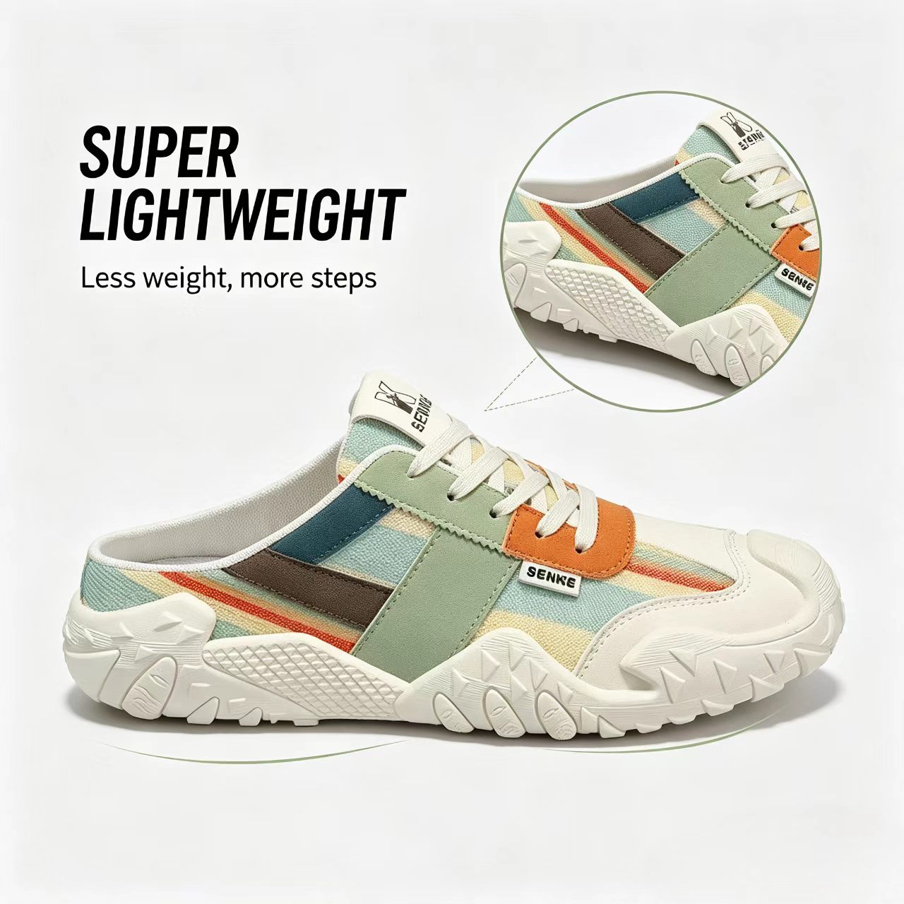 ⏰Last Day!45% OFF 🔥 PEAKER®Women's Retro Striped Color-Block Slip-On Casual Shoes
