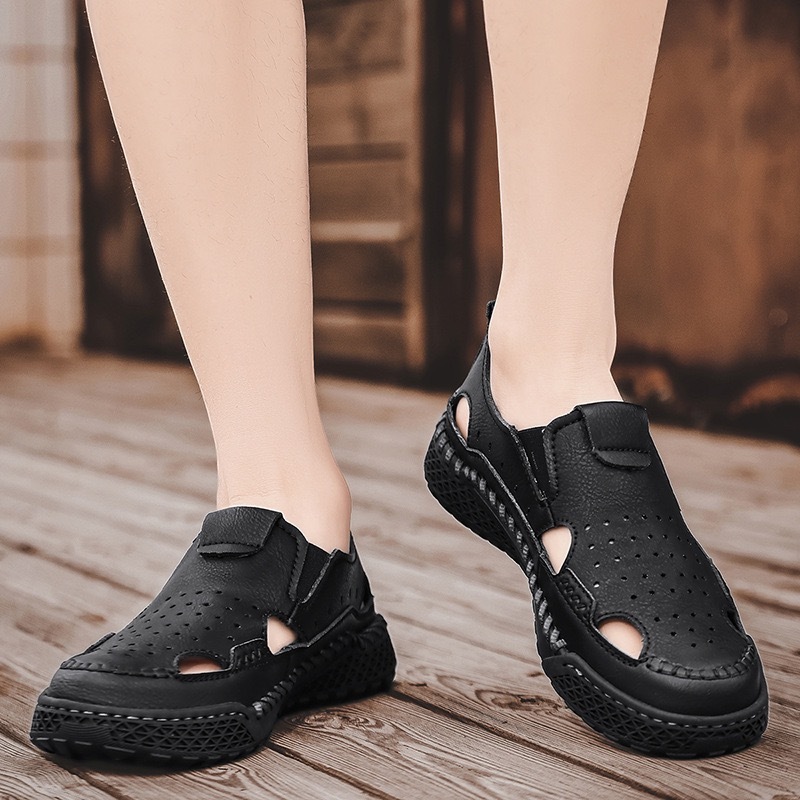 Men Handmade Genuine Leather Breathable Loafers by GARB 