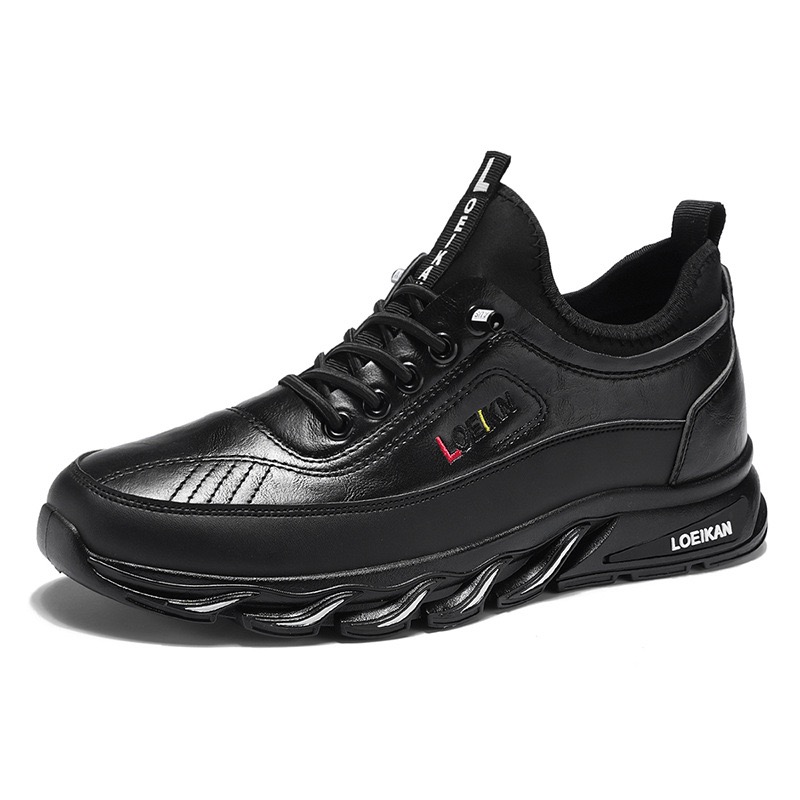 Mens Genuine Leather Orthopedic Sneakers 