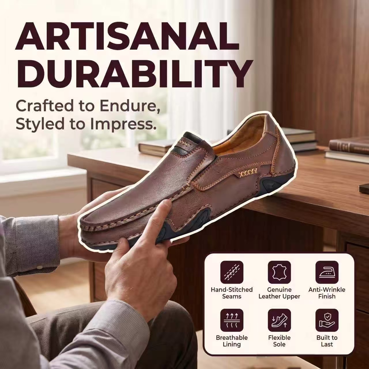 ⏰Last Day! 45% OFF 🔥TREKER®  Handcrafted Ortho Cowhide Loafers