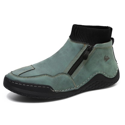 mens genuine leather orthopedic boots