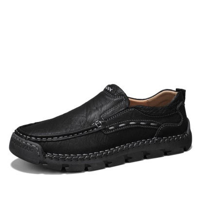 GARB Men's Handcrafted Cowhide Orthopedic Loafers-Wide Toe Box