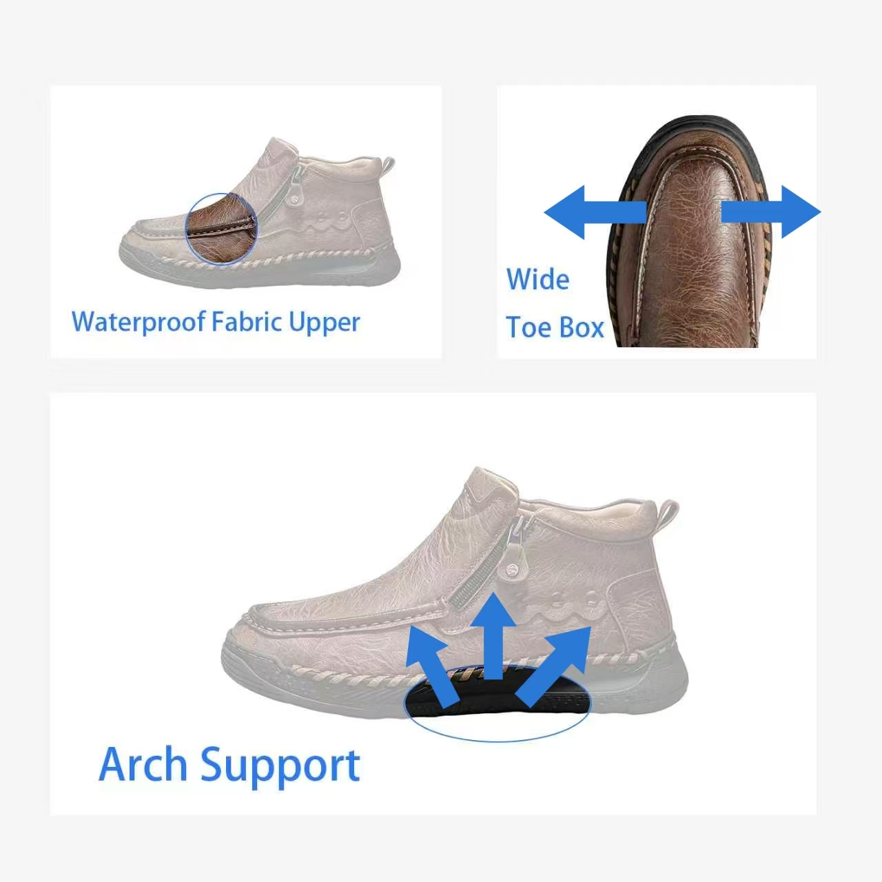 ⏰Last Day!45% OFF 🔥 TREKER®Women's Genuine Leather Orthopedic Zipper Boots