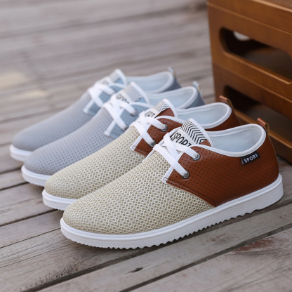 Men's Casual Mesh Breathable Lightweight Lace-up Shoes