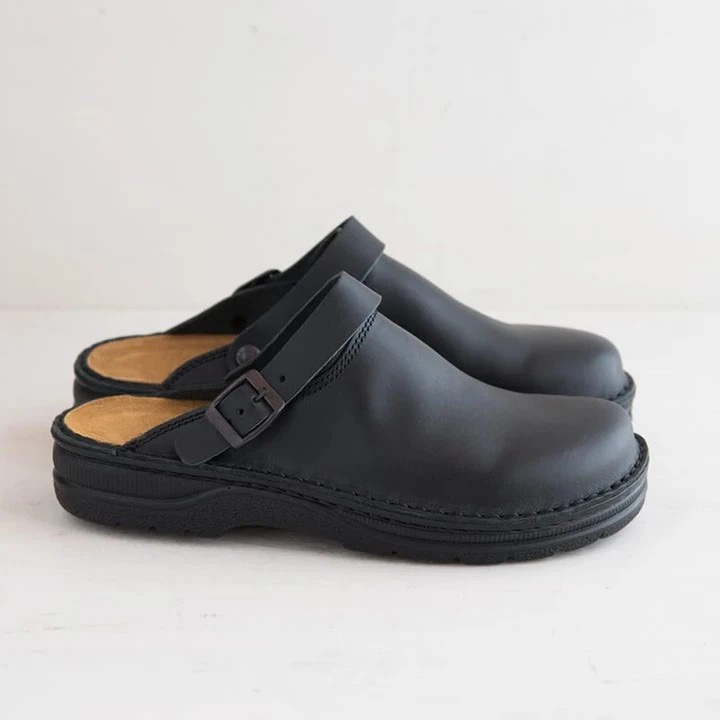 Mens handmade cowhide orthopedic slipers