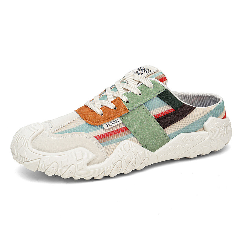 ⏰Last Day!45% OFF 🔥 PEAKER®Women’s Retro Stripe Color Block Mule Hiking Slip-On Sneakers Landing Page Copy(详情未做)
