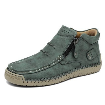 ⏰Last Day! 50% OFF 🔥Men's Handcrafted Genuine Leather Boots with Arch Support & Wide Toe Box