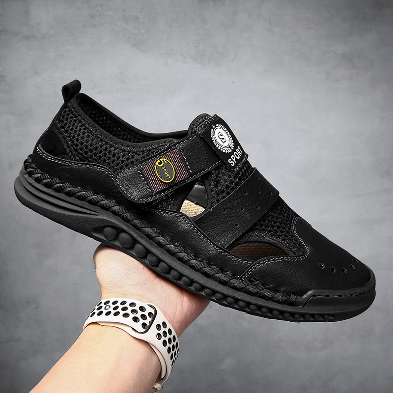 GARB Men Mesh Hiking Soft Sole Closed-Toe Athletic Outdoor Shoes