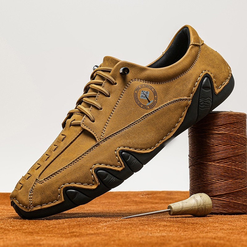 mens handmade genuine leather casual loafers