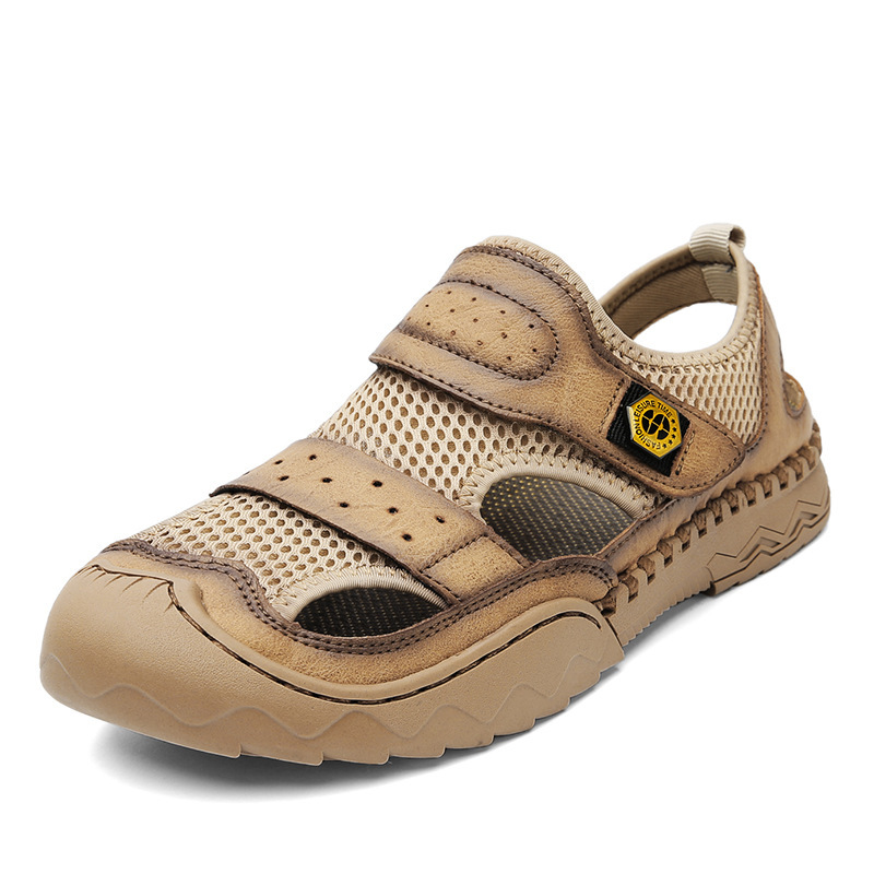 Men Mesh Cut Out Breathable Casual Sandals