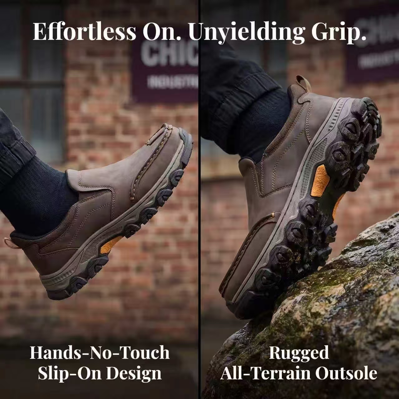 ⏰Last Day! 45% OFF  🔥TREKER® Men's Genuine Leather Walking Shoes with Arch Support & Wide Toe Box