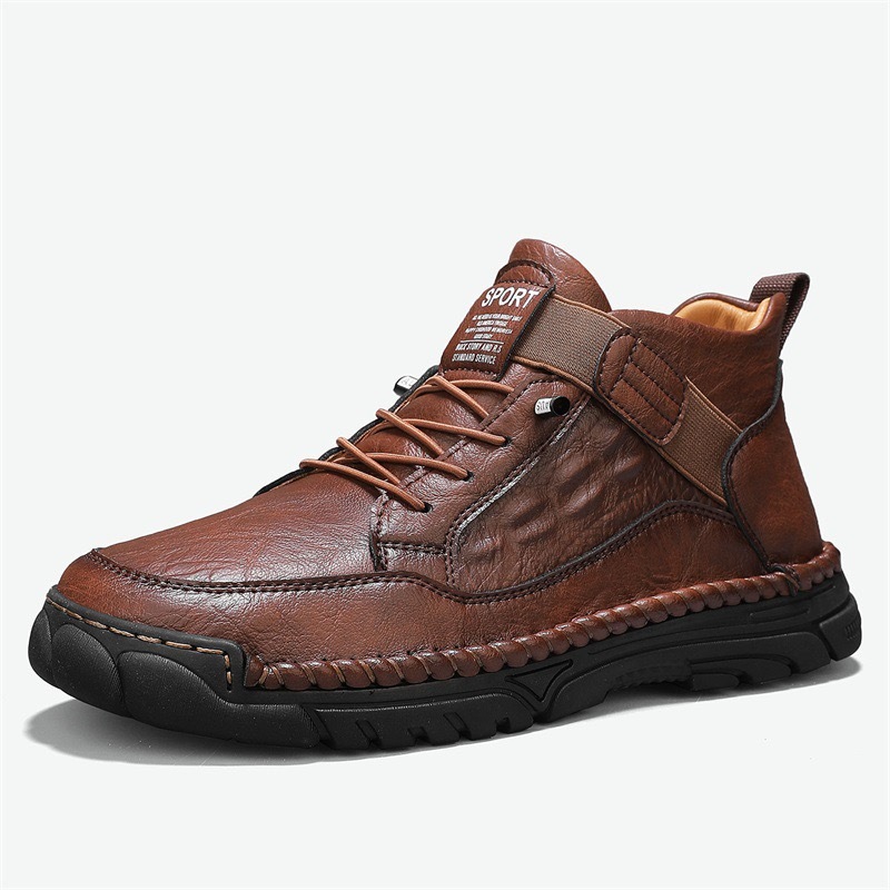 mens handmade cowhide no-glue orthopedic boots