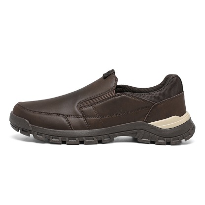 mens genuine leather orthopedic walking shoes 