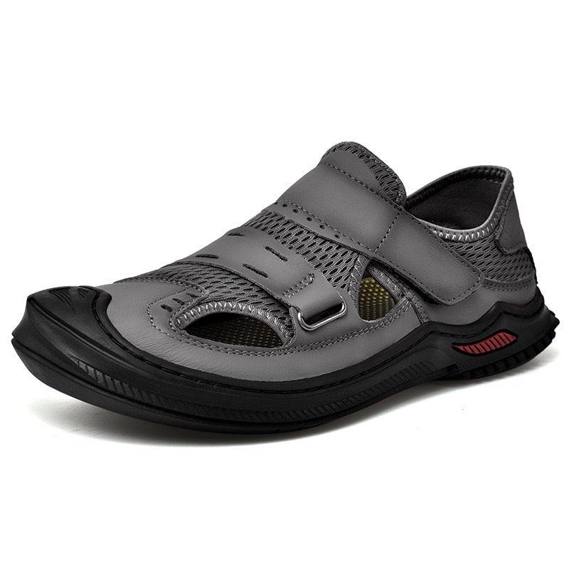 GARB Mens Handcrafted Cowhide Breaathable Orthopedic Outdoor Sandals