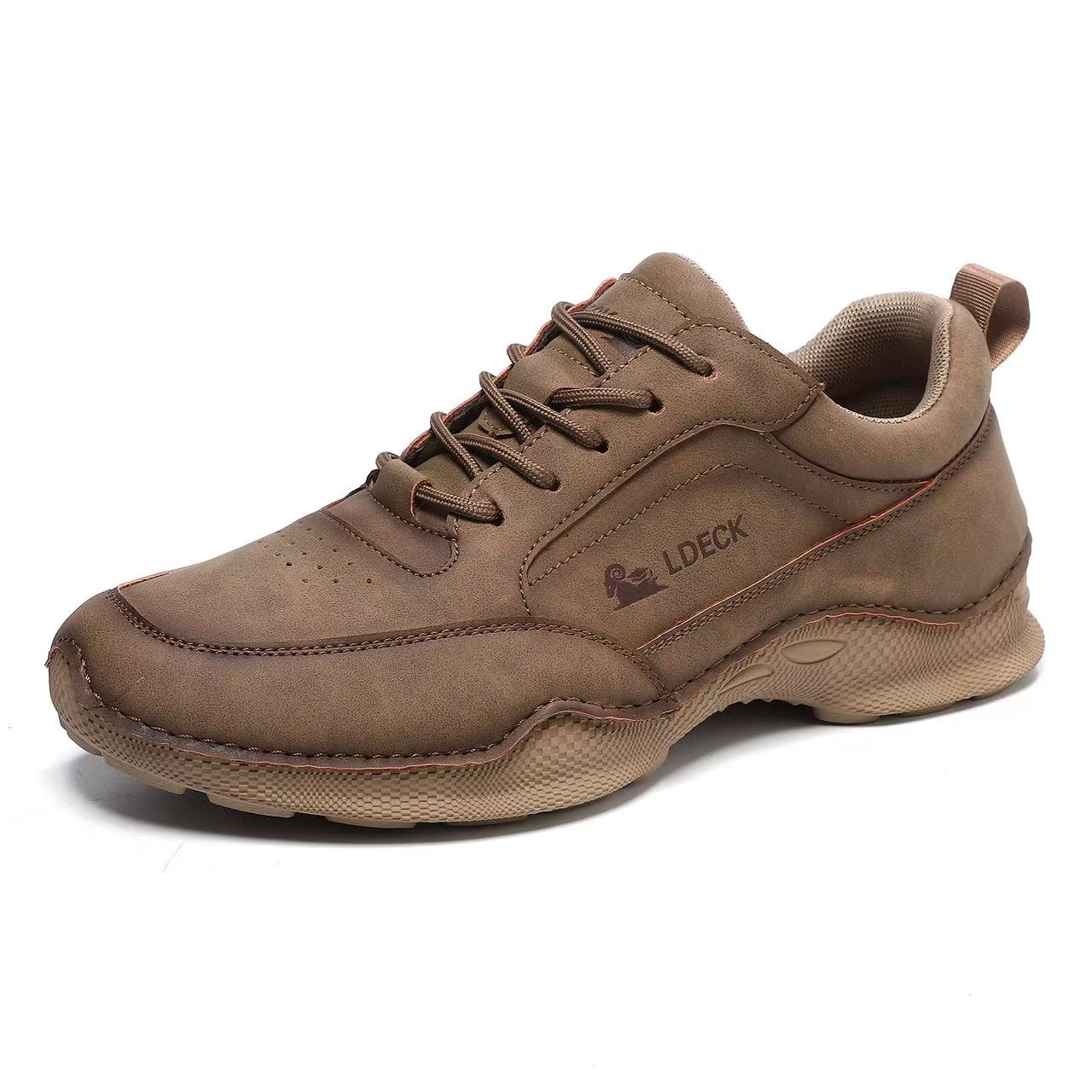 mens Handmade Genuine Leather No-glue Orthopedic shoes 