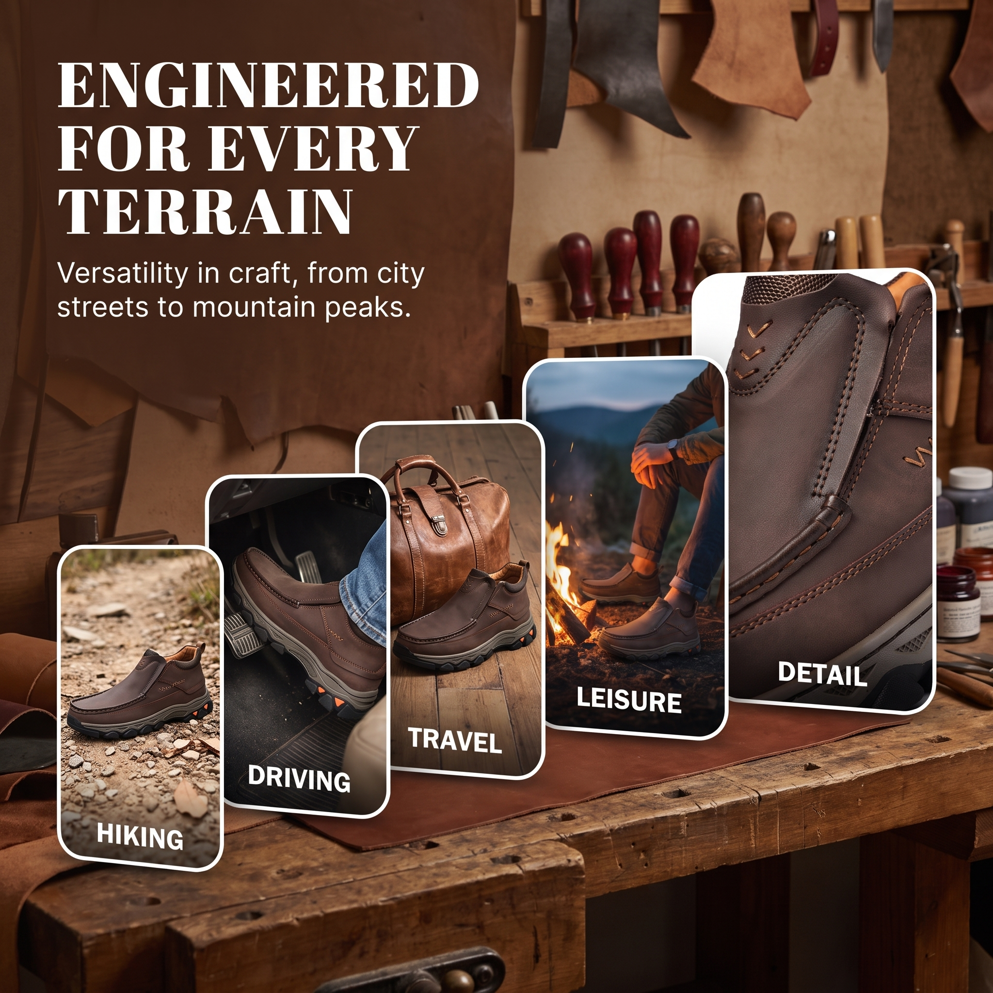 TREKER® Men's Orthopedic Genuine Leather Walking Boots