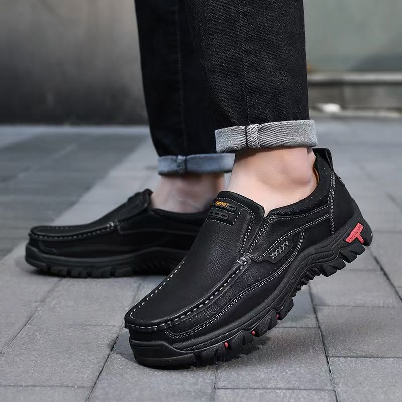 ⏰Last Day! 45% OFF  🔥GARB®Men's Genuine Leather Outdoor Slip-On Loafers with Arch Support & Wide Toe Box