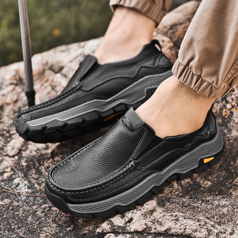 Mens handcrafted Genuine Leather Outdoor Loafers 