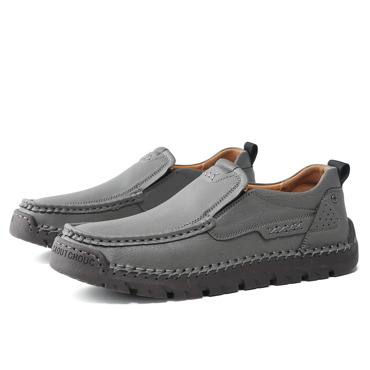 Mens Handcrafted Cowhide Orthopedic Loafers