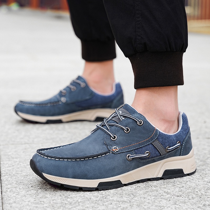 Men's Leather Orthopedic Sneakers - Wide Toe Box, Arch Support, Comfortable Walking Shoes