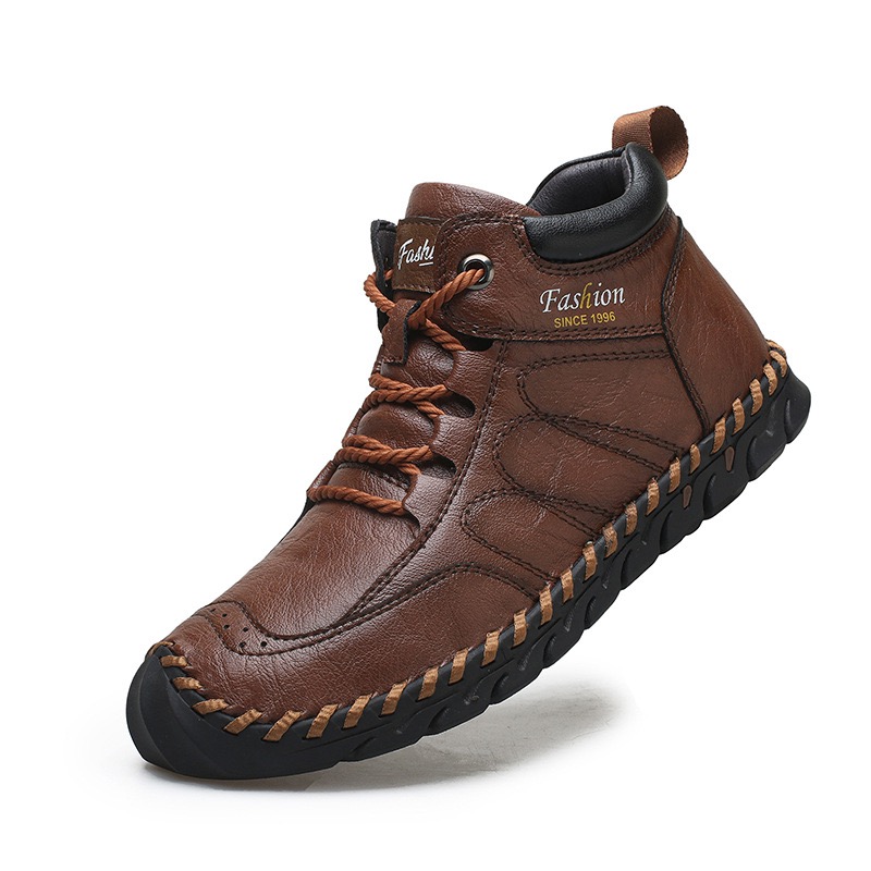 mens handmade genuine leather orthopedic boots 