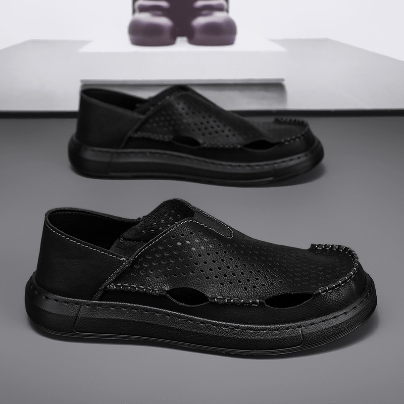 GARB Men's Handmade Cowhide Breathable Loafers