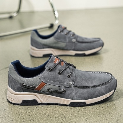 Men's Leather Orthopedic Sneakers - Wide Toe Box, Arch Support, Comfortable Walking Shoes