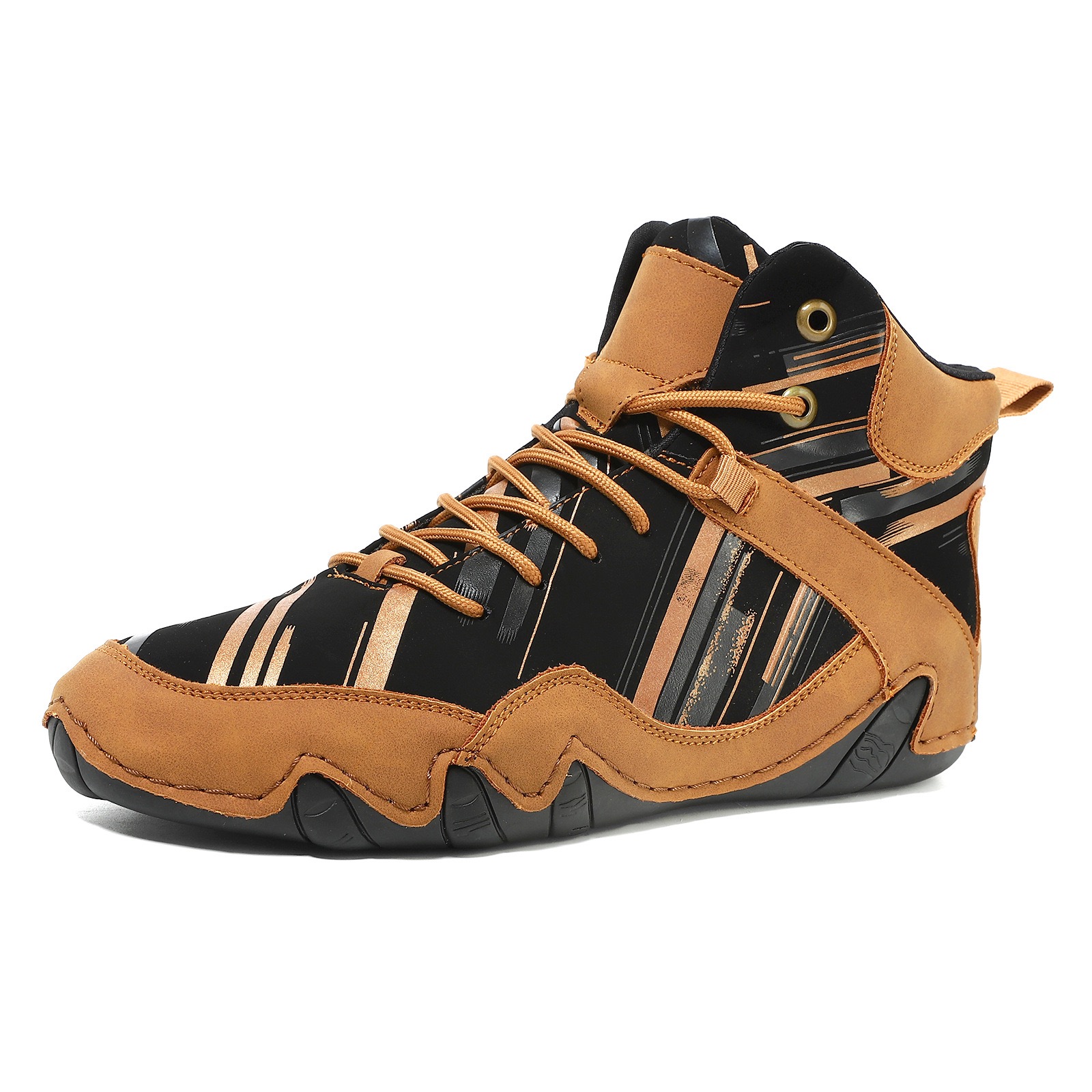 mens genuine leather orthopedic walking boots