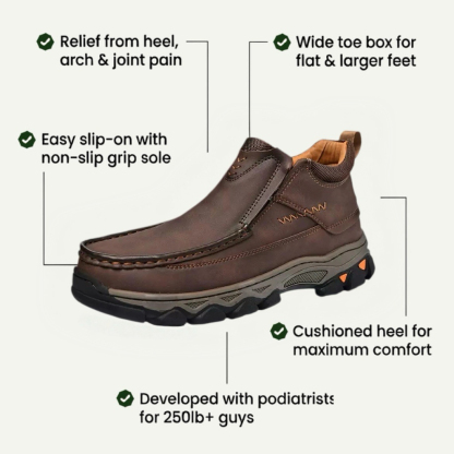 GARB®-TimberStride Rugged Wide-Toe Leather Walkers