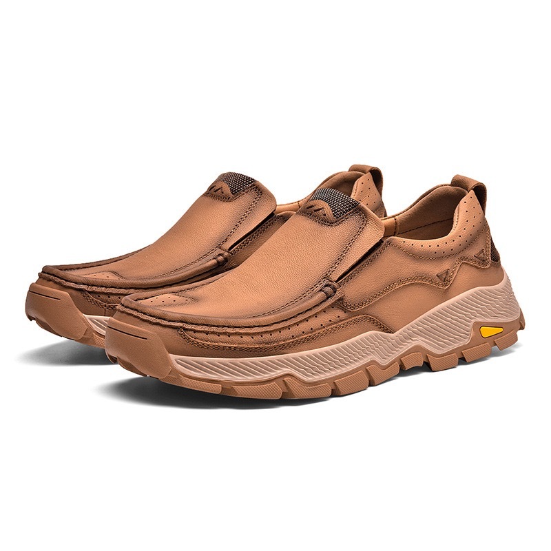 Mens handcrafted Genuine Leather Outdoor Loafers 
