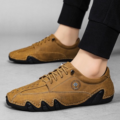 mens handmade genuine leather casual loafers