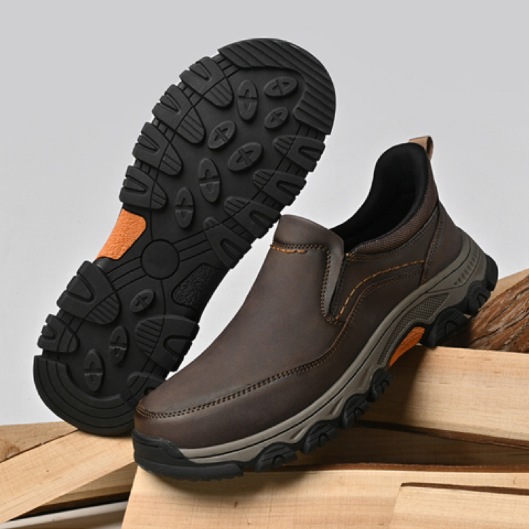 mantraff mens genuine leather orthopedic walking shoes