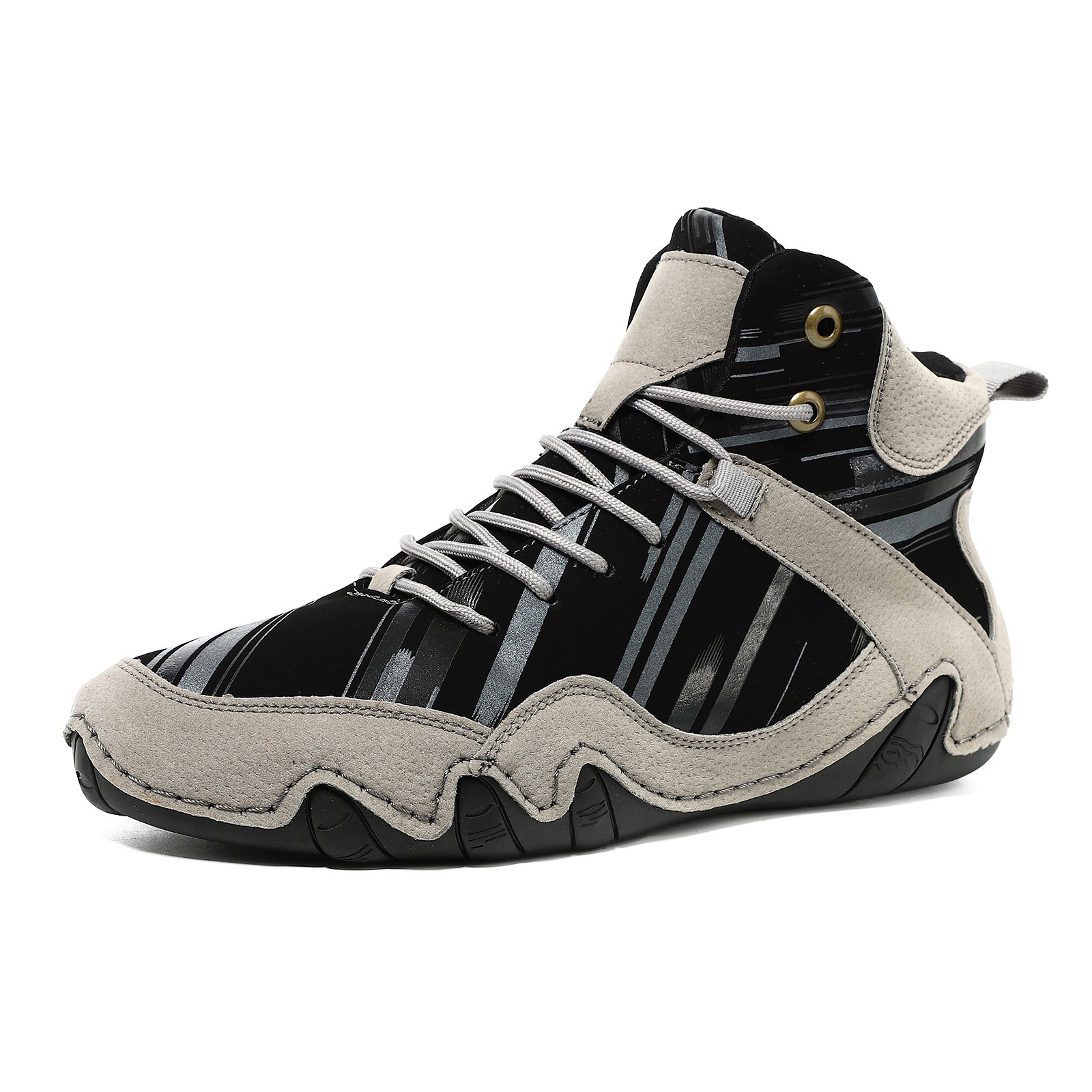 mens genuine leather orthopedic walking boots