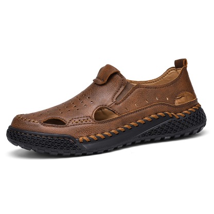 Men Handmade Genuine Leather Breathable Loafers by GARB 