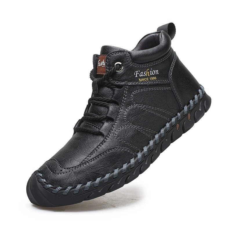 mens handmade genuine leather orthopedic boots 