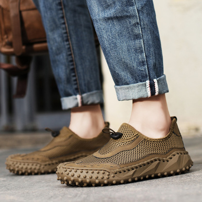 GARB Mens Lightweight Mesh Slip-On Hiking Sneakers
