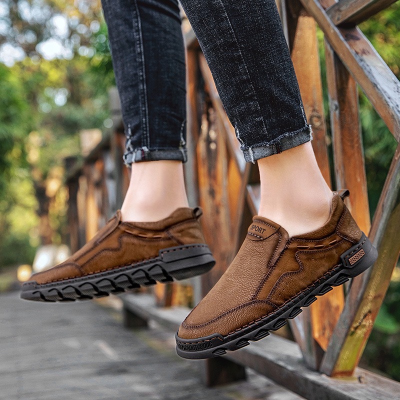 mens Handmade Cowhide Loafers