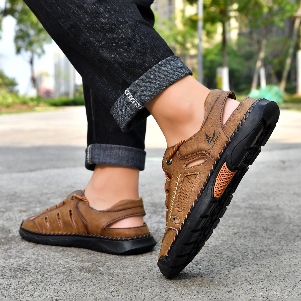 ⏰Last Day! 45% OFF 🔥TREKER®Men's Genuine Leather Orthopedic Outdoor Breathable  Sandals