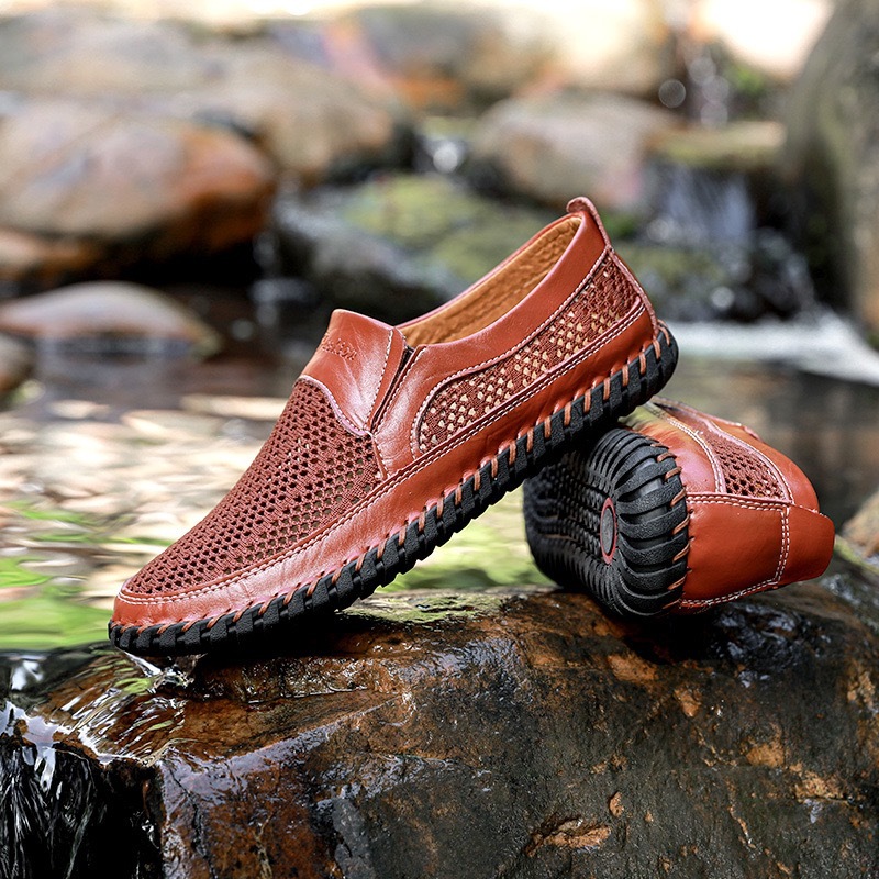 ⏰Last Day! 45% OFF 🔥TREKER®Men's Genuine Leather Orthopedic Outdoor Breathable  Sandals