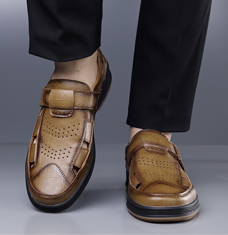 ⏰Last Day! 45% OFF 🔥TREKER®Men's Genuine Leather Orthopedic Outdoor Breathable  Sandals