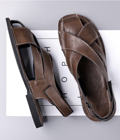 ⏰Last Day! 45% OFF 🔥TREKER®Men's Genuine Leather Orthopedic Outdoor Breathable  Sandals