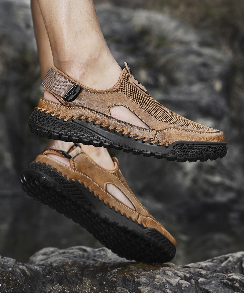 ⏰Last Day! 45% OFF 🔥TREKER®Men's Genuine Leather Orthopedic Outdoor Breathable  Sandals
